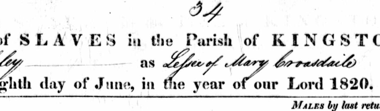 Mary
                  Croasdaile 1820